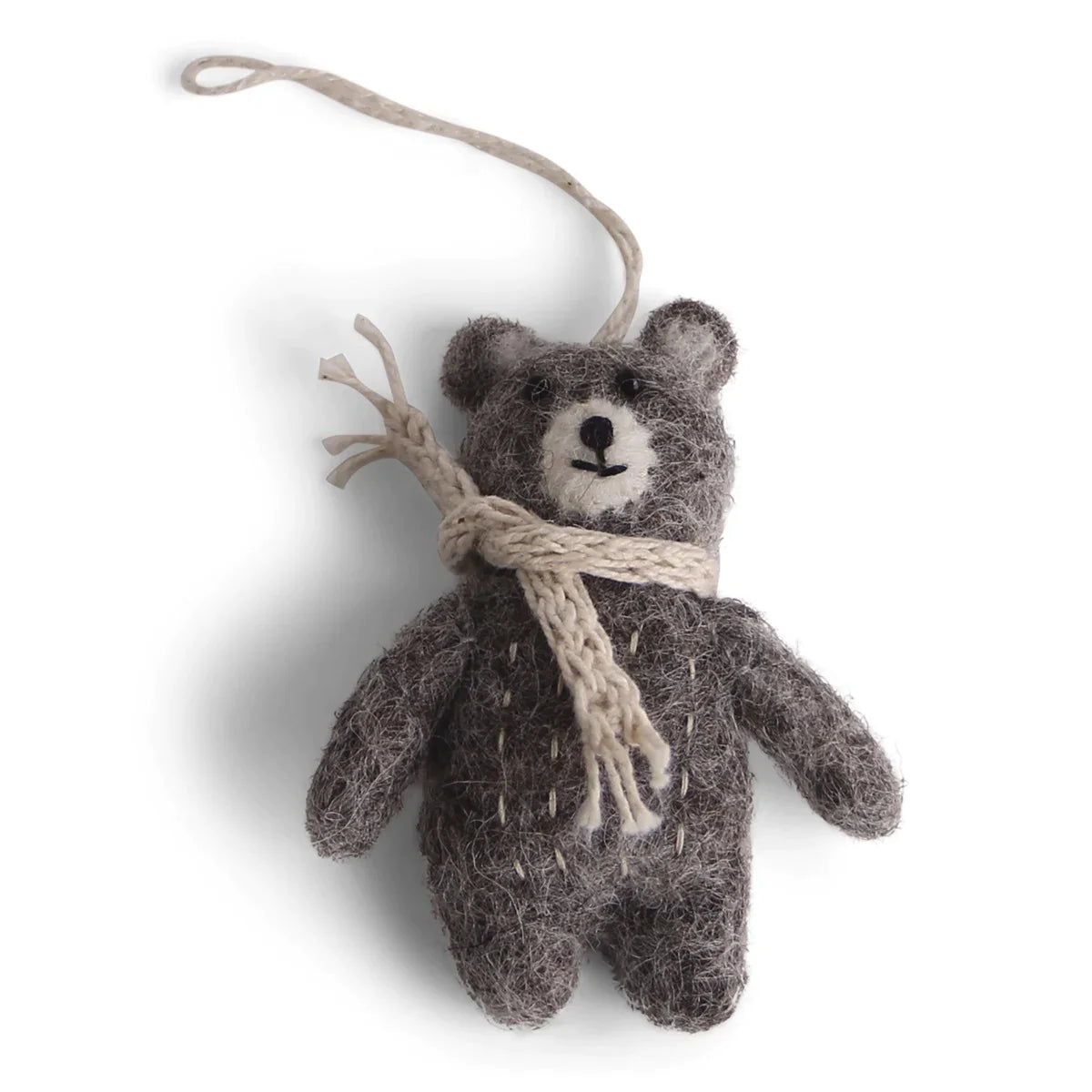 Felt Christmas Decorations - Teddy Bear Pair